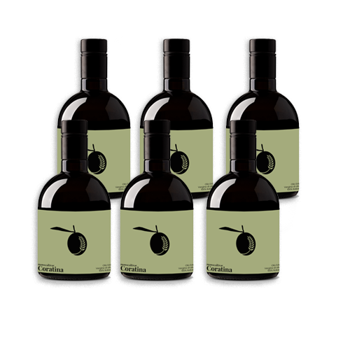 Multipack 6 bottiglie (500ml) di Olio EVO Monocultivar Coratina